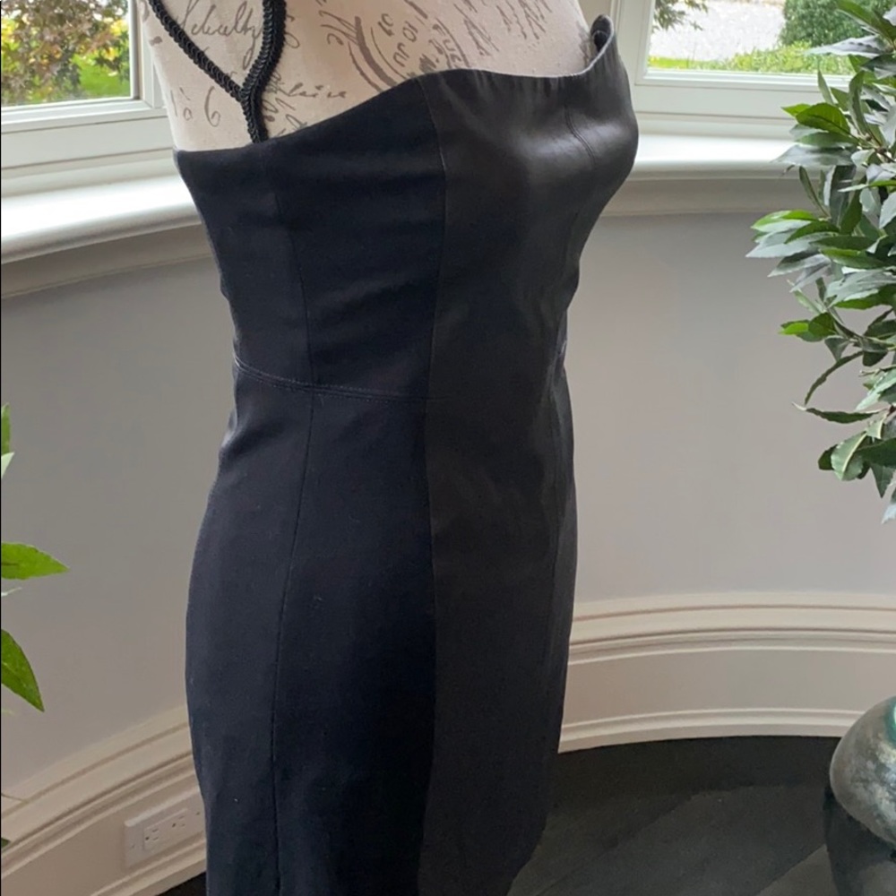 Theory strapless and leather dress - Picture 3 of 8
